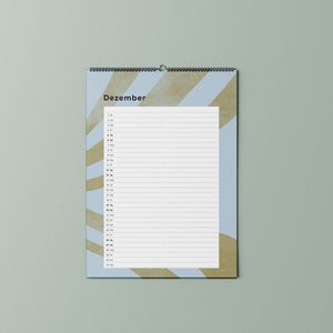 Familien-Wandkalender 2026 – mit frei wählbarer Spaltenanzahl | A3 | Recyclingpapier