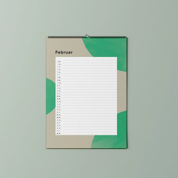 Familien-Wandkalender 2026 – mit frei wählbarer Spaltenanzahl | A3 | Recyclingpapier