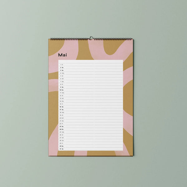 Familien-Wandkalender 2026 – mit frei wählbarer Spaltenanzahl | A3 | Recyclingpapier
