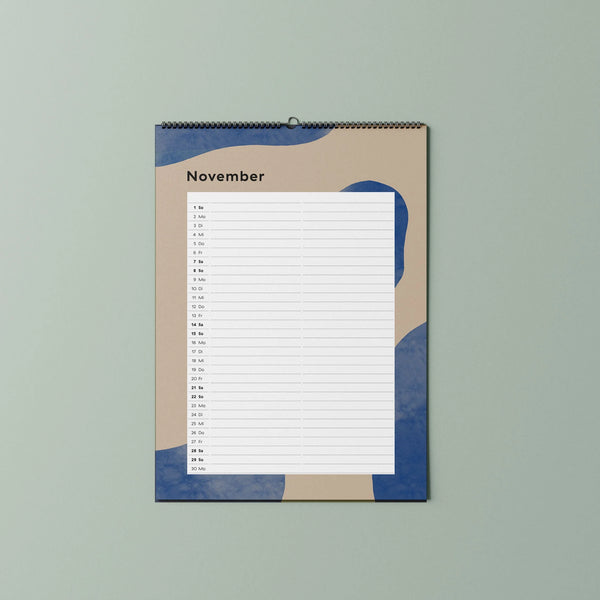 Familien-Wandkalender 2026 – mit frei wählbarer Spaltenanzahl | A3 | Recyclingpapier