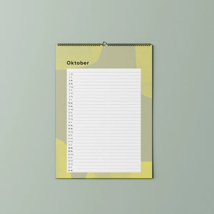 Familien-Wandkalender 2026 – mit frei wählbarer Spaltenanzahl | A3 | Recyclingpapier