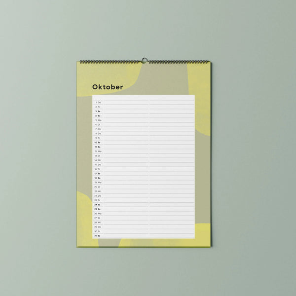 Familien-Wandkalender 2026 – mit frei wählbarer Spaltenanzahl | A3 | Recyclingpapier