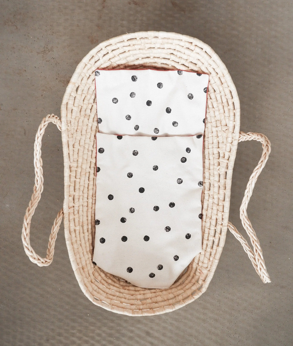 Puppentrage mit Bettwäsche "Punkte"