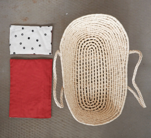 Puppentrage mit Bettwäsche "Punkte"