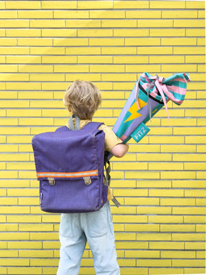 Schultüte aus Stoff mit Motiv Flash zur Einschulung, Designkooperation mit nicenicenice