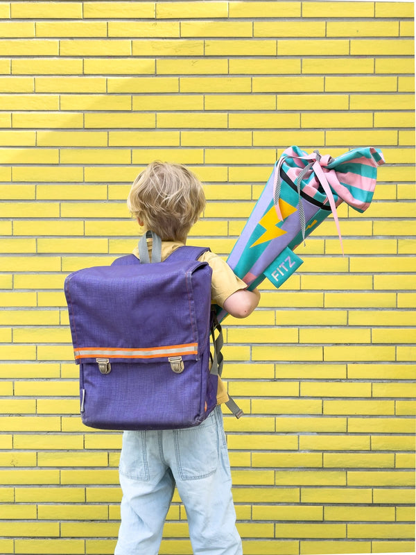 Schultüte aus Stoff mit Motiv Flash zur Einschulung, Designkooperation mit nicenicenice