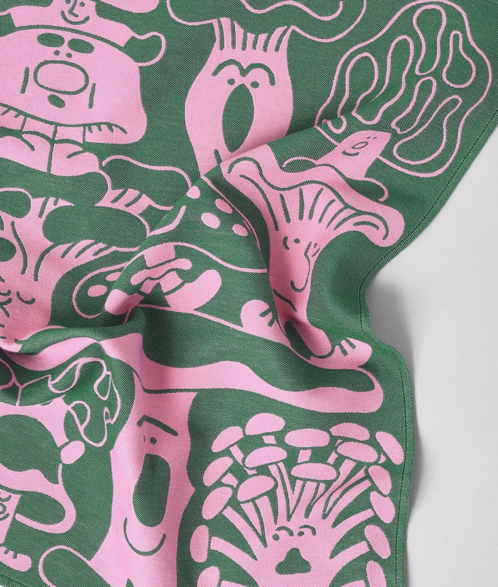 Baumwoll-Geschirrtuch "Pilze" Wrap