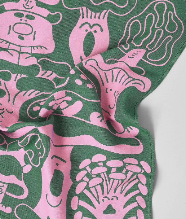 Baumwoll-Geschirrtuch "Pilze" Wrap