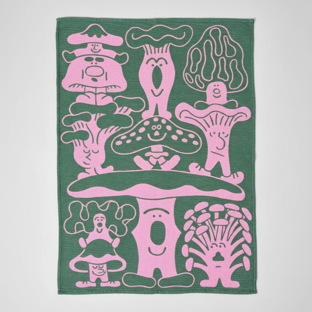 Baumwoll-Geschirrtuch "Pilze" Wrap