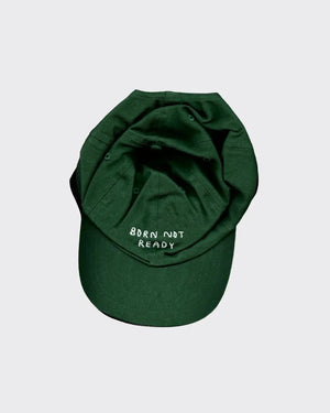 Cap mit Spruch BORN NOT READY  | Unisex  | Dunkelgrün