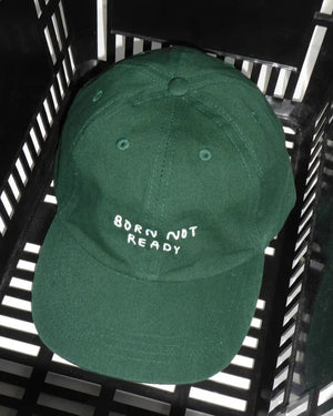 Cap mit Spruch BORN NOT READY  | Unisex  | Dunkelgrün