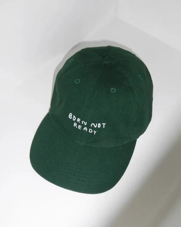 Cap mit Spruch BORN NOT READY  | Unisex  | Dunkelgrün