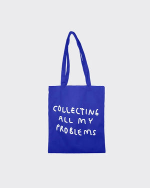 Tragetasche "Collecting all my Problems" | blau