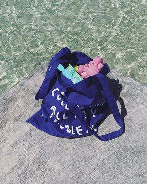 Tragetasche "Collecting all my Problems" | blau