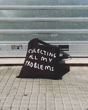 Tragetasche "Collecting all my Problems" | schwarz