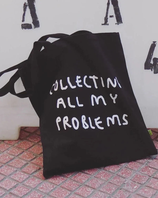 Tragetasche "Collecting all my Problems" | schwarz