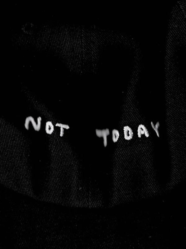 Cap mit Spruch Not Today  | Unisex  | Schwarz